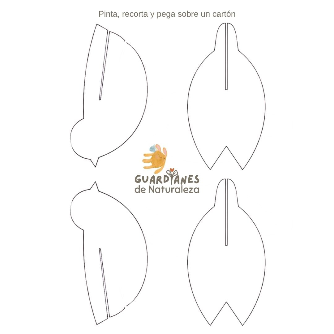 Plantilla pájaro para armar