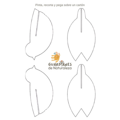 Plantilla pájaro para armar